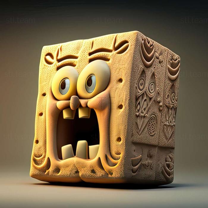 3D model SpongeBob SquarePants Lights Camera Pants game (STL)